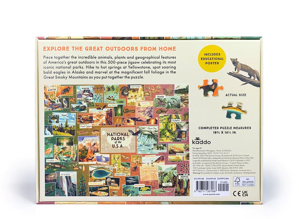 NATIONAL PARKS OF THE USA: A JIGSAW PUZZLE (500 PIECES)