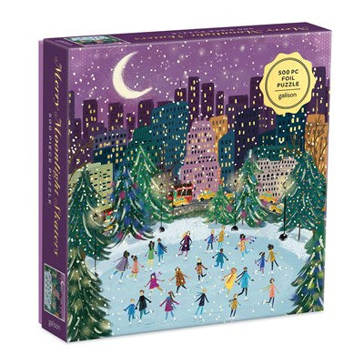 MERRY MOONLIGHT SKATERS 500 PIECE PUZZLE