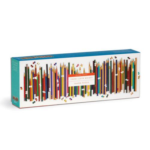 FRANK LLOYD WRIGHT COLORED PENCILS SHAPED 1000 PIECE PUZZLE