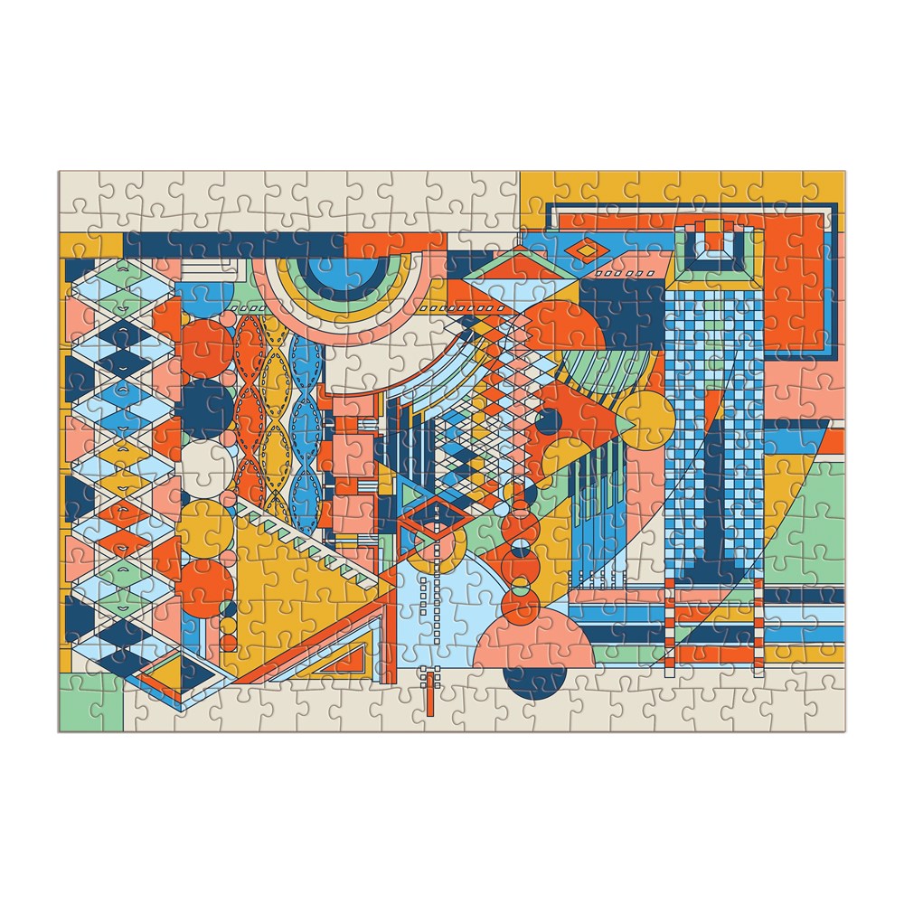 FRANK LLOYD WRIGHT STONE WALL MURAL PUZZLE
