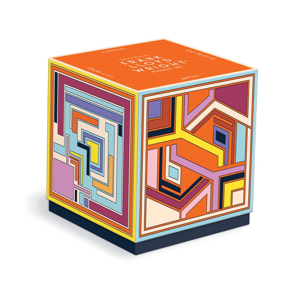FRANK LLOYD WRIGHT TEXTILES BLOCK SET OF 4 PUZZLES
