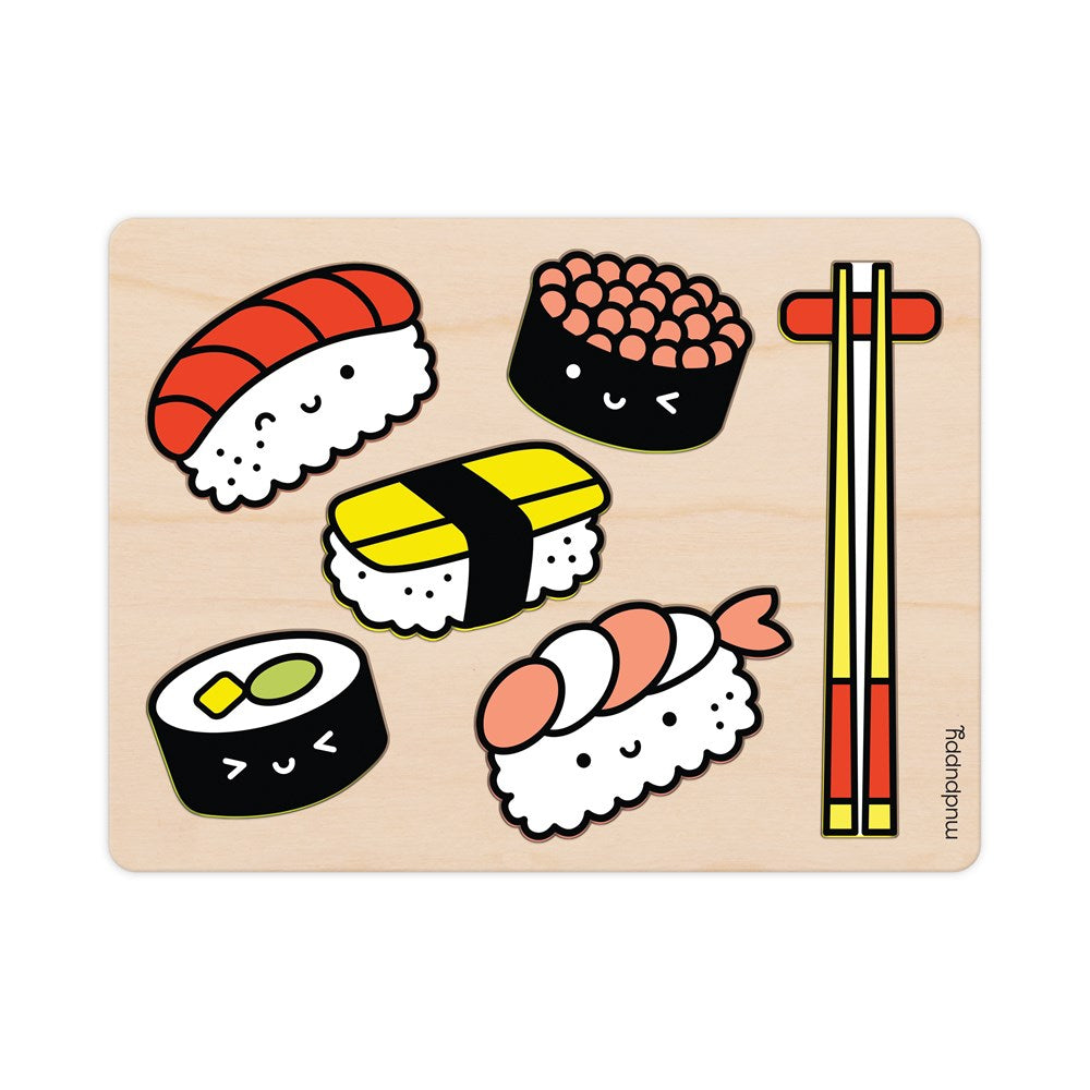 SUSHI FRIENDS WOODEN TRAY PUZZLE