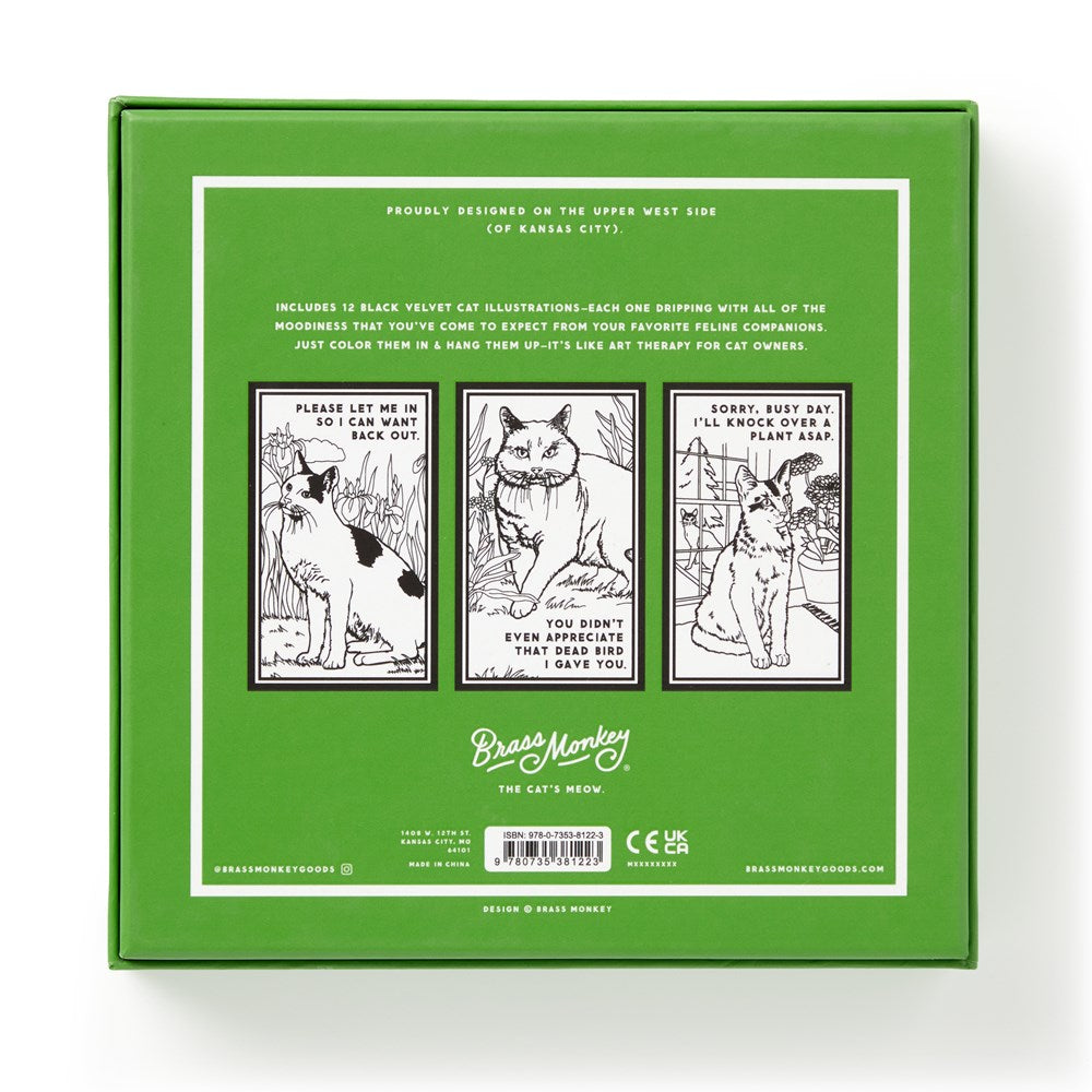 MOODY CATS MAGIC VELVET COLORING SET