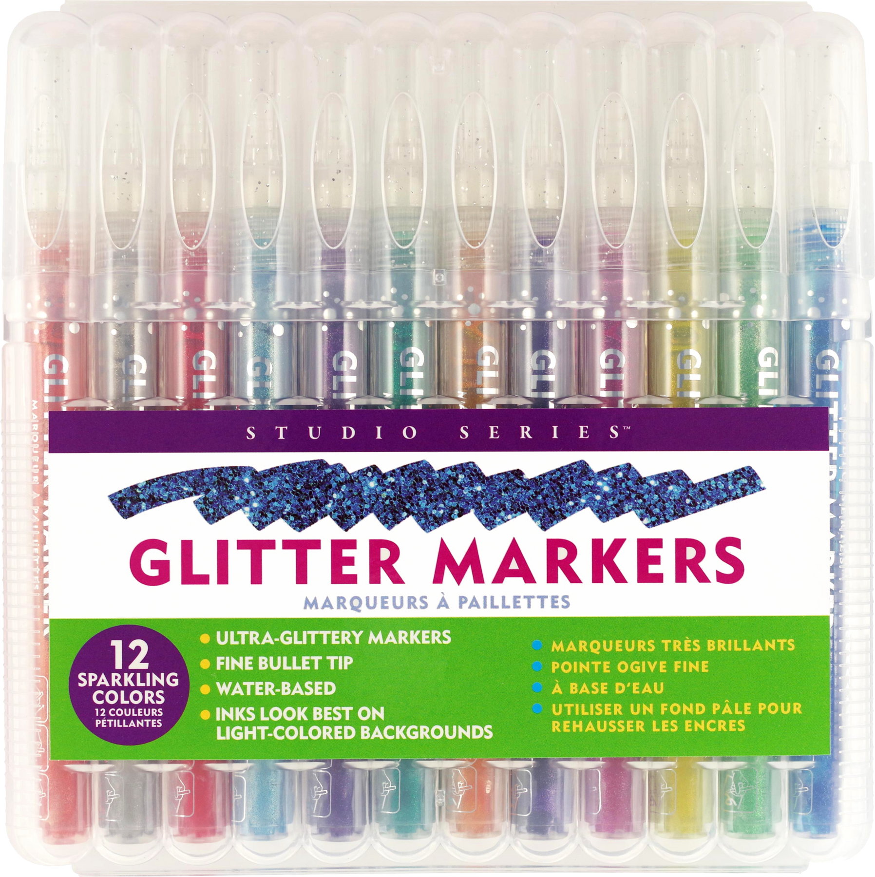STUDIO SERIES GLITTER MARKER SET