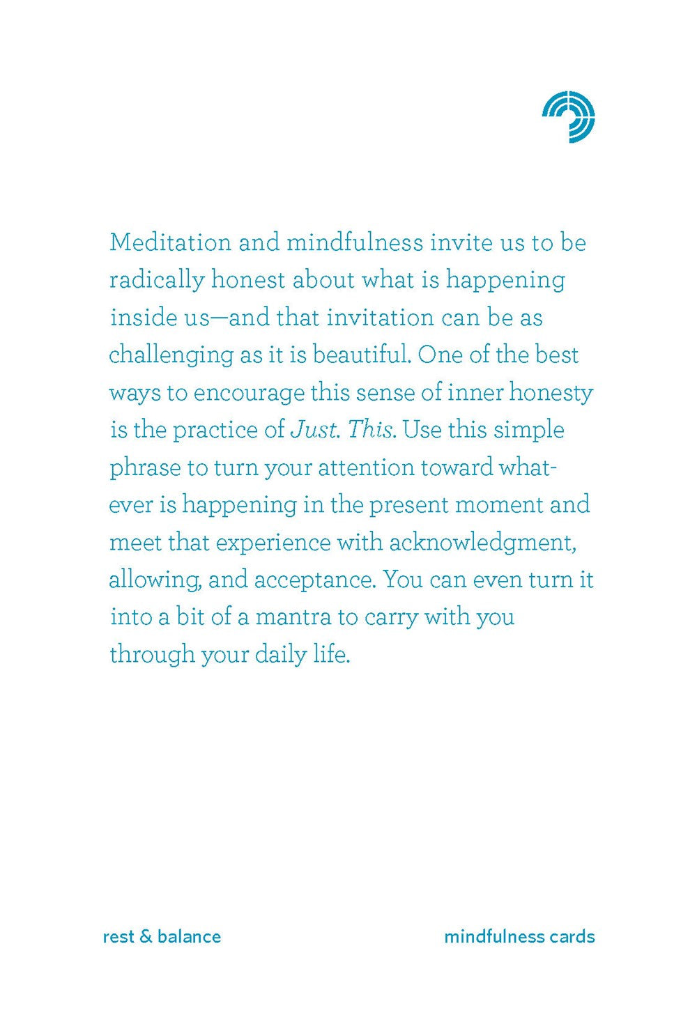 MINDFULNESS CARDS: SIMPLE PRACTICES FOR EVERYDAY LIFE