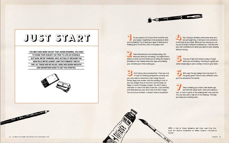 50 WAYS TO DRAW YOUR BEAUTIFUL, ORDINARY LIFE