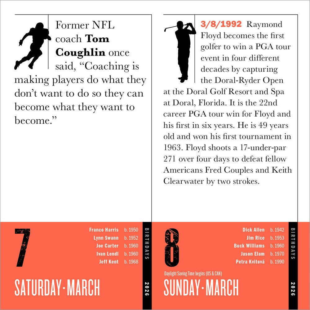 OFFICIAL 365 SPORTS FACTS-A-YEAR PAGE-A-DAY® CALENDAR