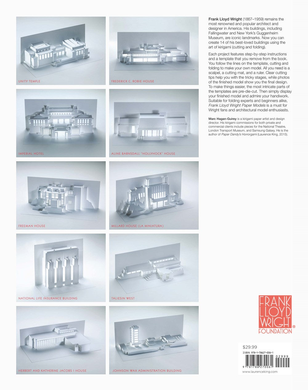 FRANK LLOYD WRIGHT PAPER MODELS