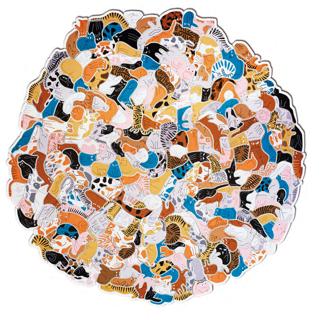 299 CATS (AND A DOG) 300 PIECE CLUSTER PUZZLE