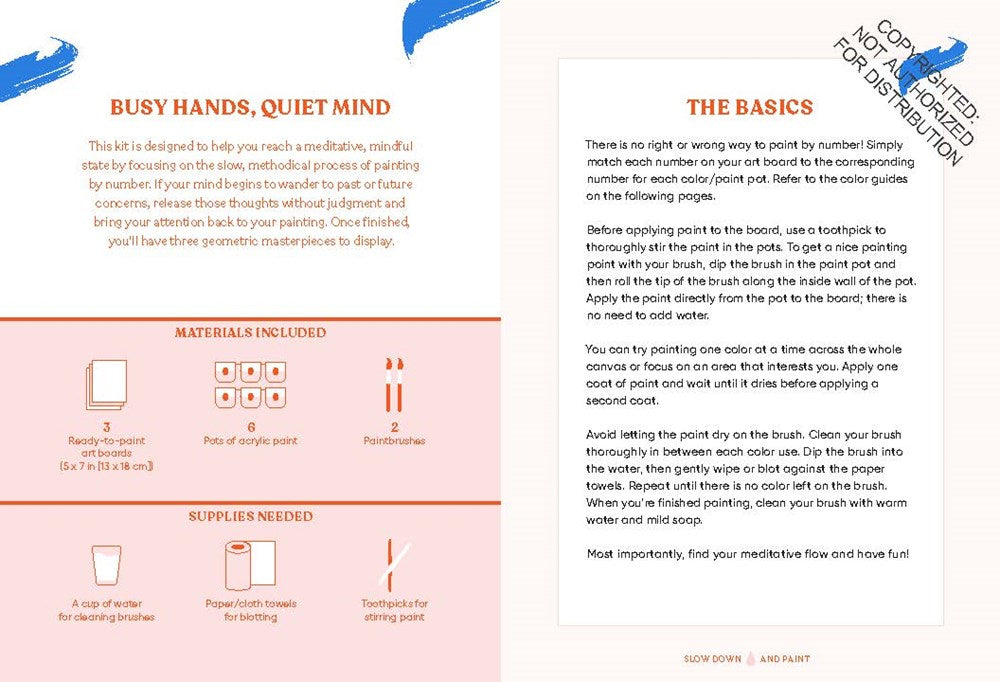 MINDFUL CRAFTS GEOMETRIC PAINT BY NUMBER KIT