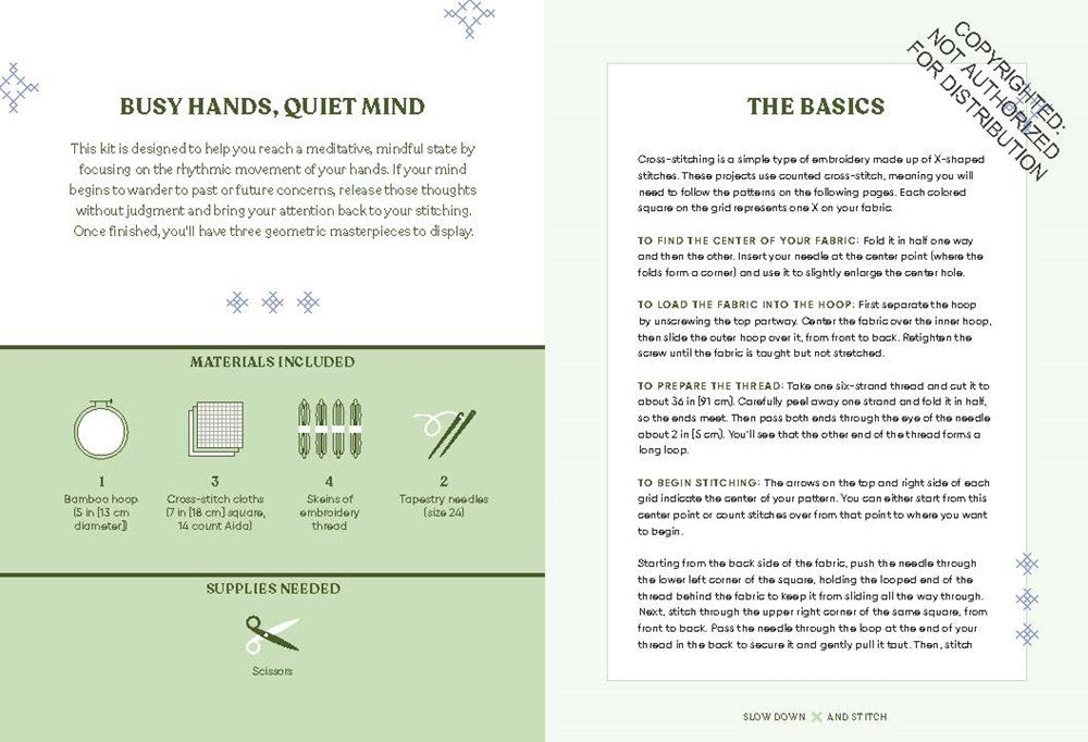 MINDFUL CRAFTS GEOMETRIC CROSS STITCH KIT