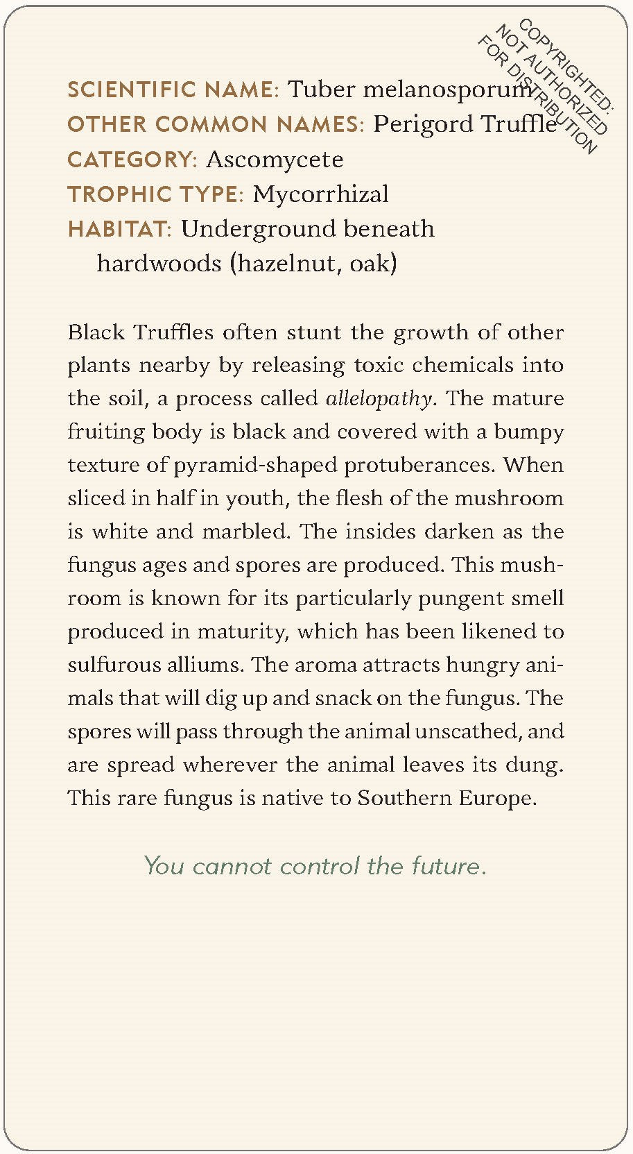 MUSHROOM SPOTTER'S DECK