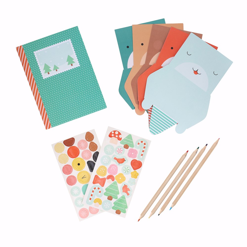 CRAFT KIT FESTIVE PALS STATIONERY (PETITE COLLAGE)