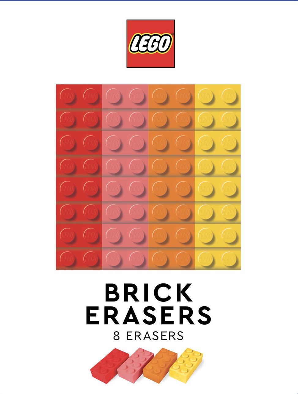 LEGO BRICK ERASERS (WARM TONE)