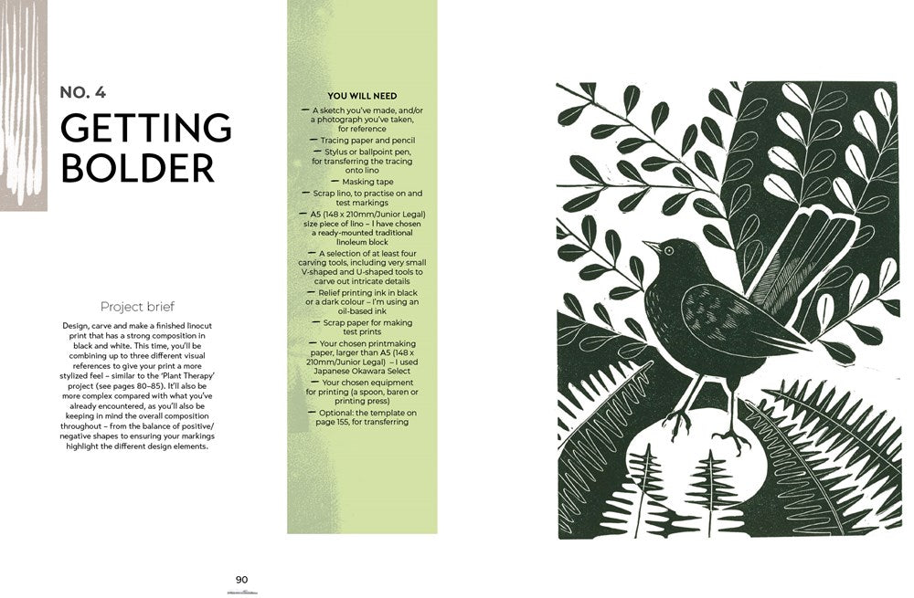 NATURE IMPRINTED: A COMPLETE GUIDE TO LINO PRINTING WITH 10 NATURE INSPIRED DESIGNS