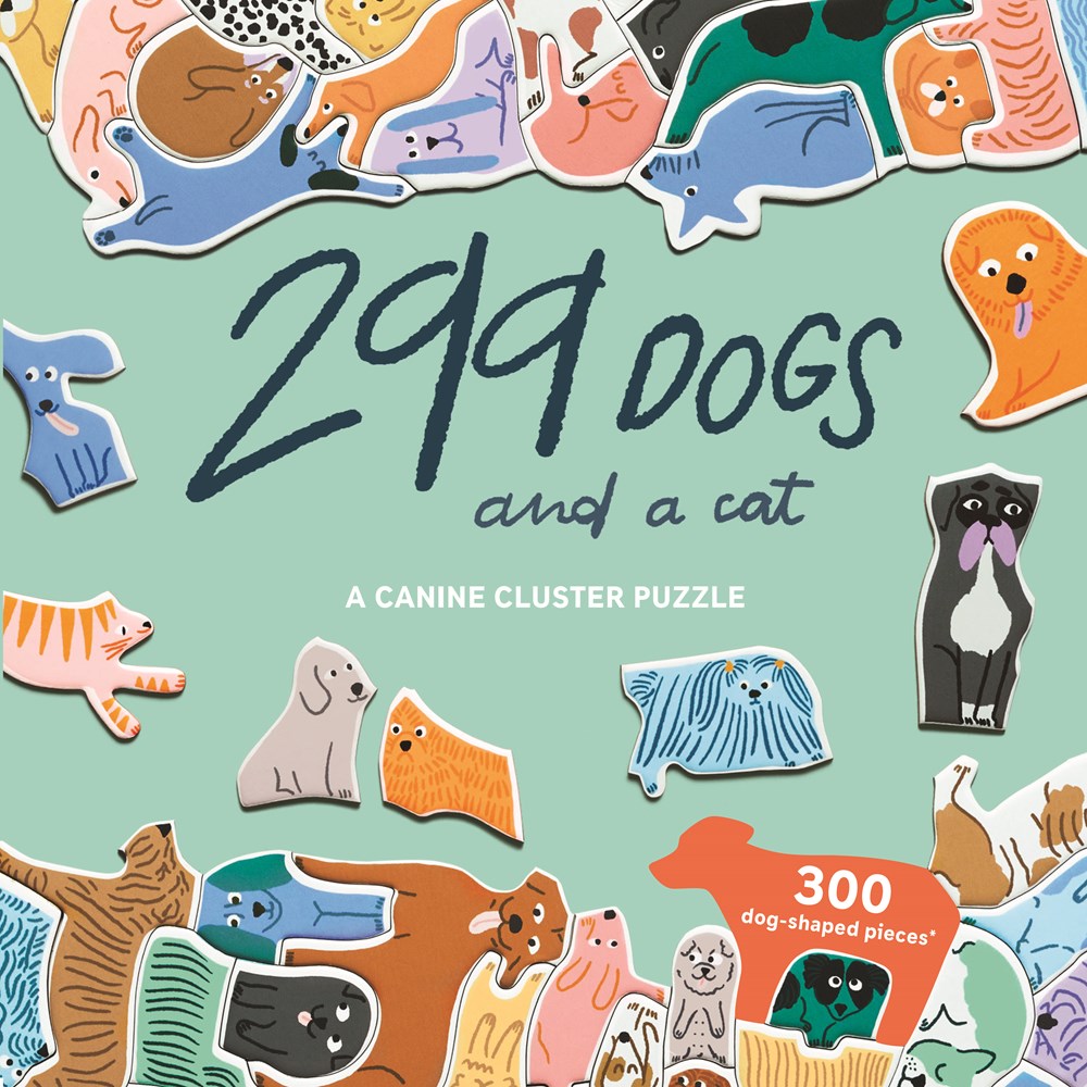 299 DOGS (AND A CAT) 300 PIECE CLUSTER PUZZLE
