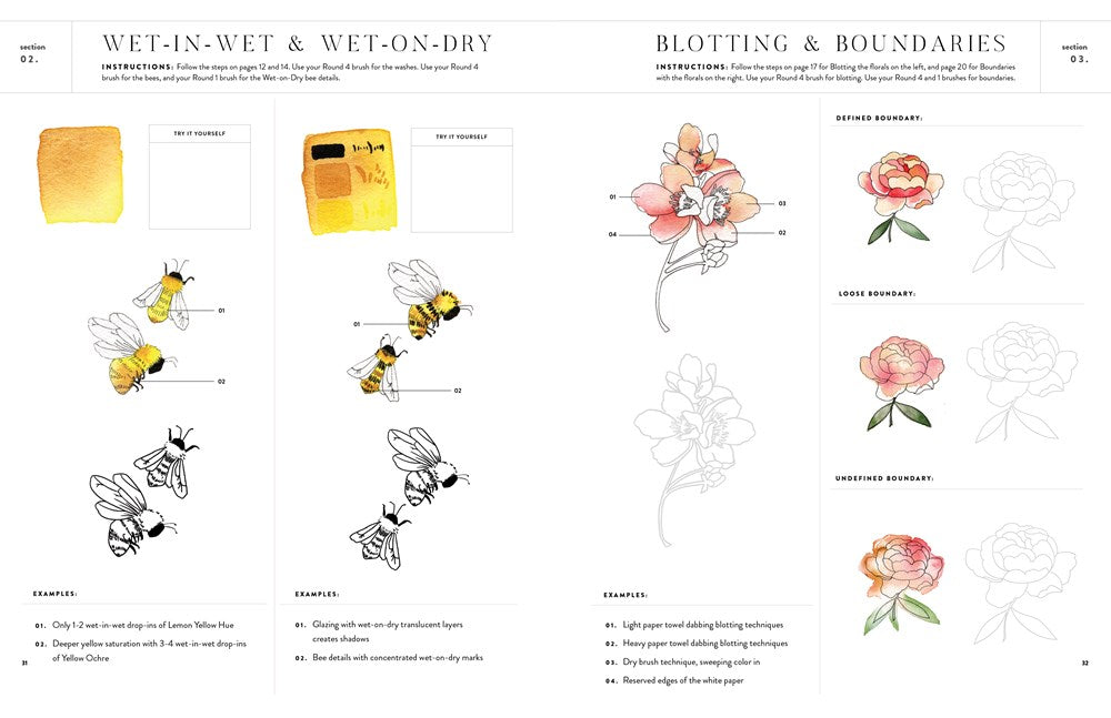 WATERCOLOR WORKBOOK 2: FLOWERS, FEATHERS, & ANIMAL FRIENDS