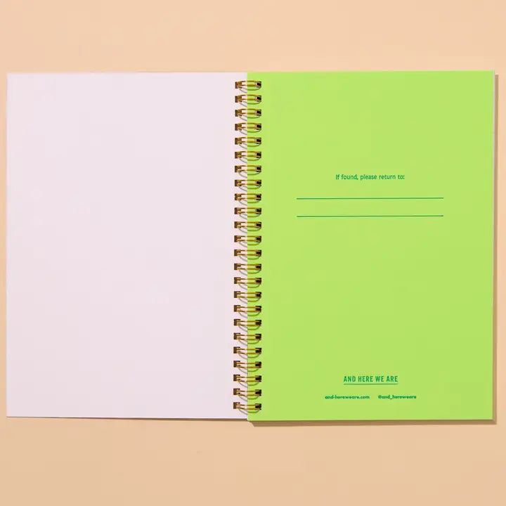 STRAWBERRY LETTERPRESS SPIRAL NOTEBOOK