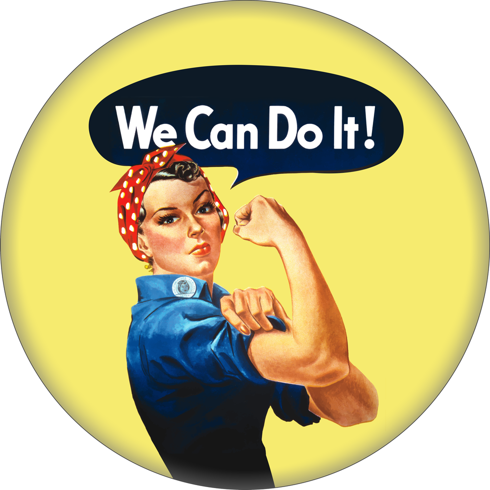 ROSIE THE RIVETER WE CAN DO IT! ROUND MAGNET