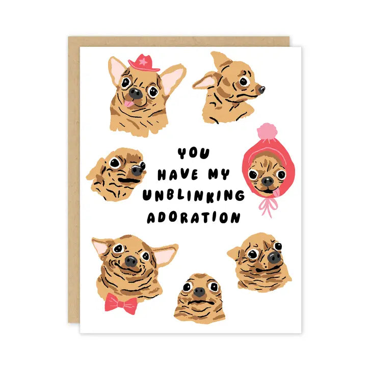 UNBLINKING CHIHUAHUA FRIENDSHIP CARD