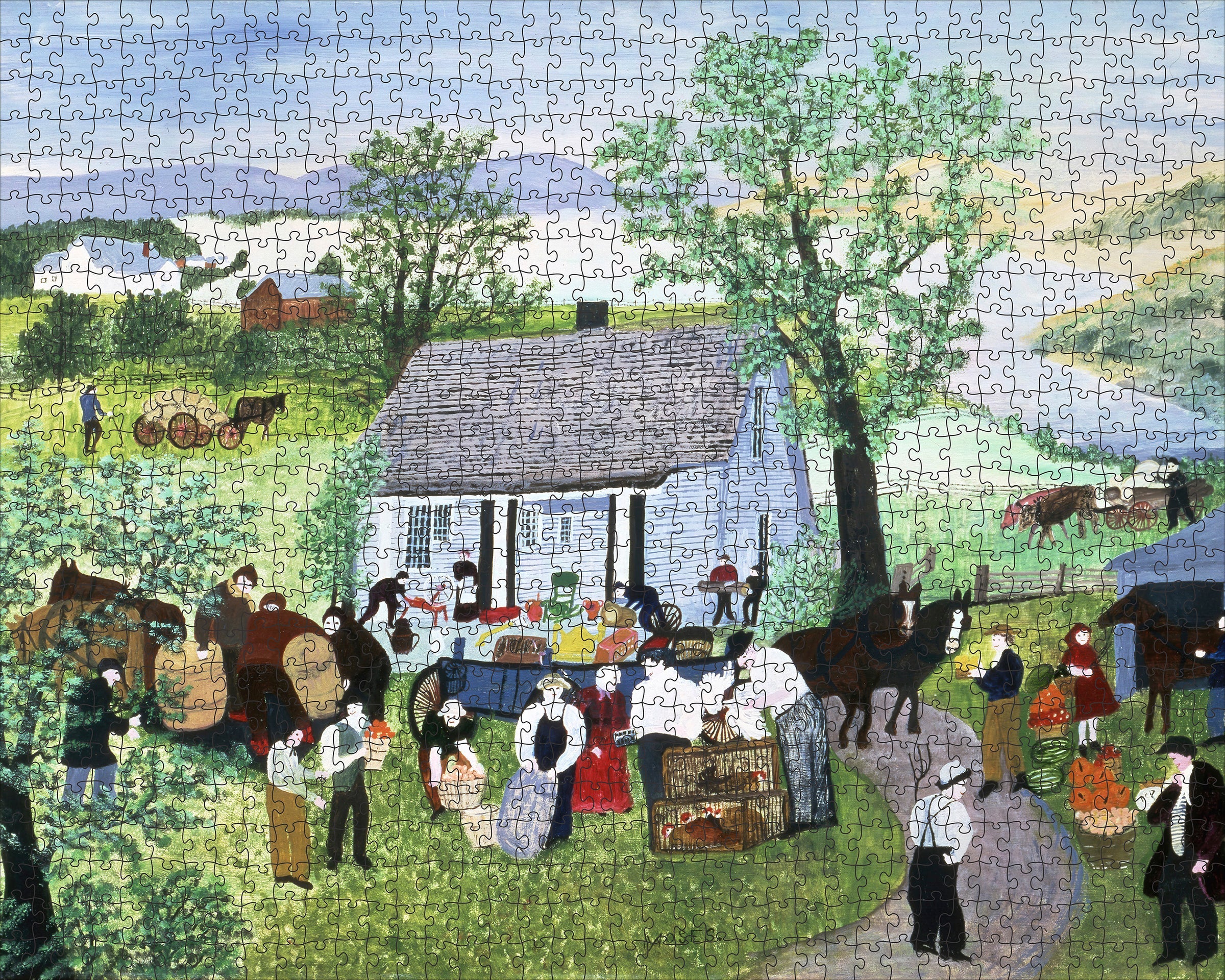 GRANDMA MOSES: MOVING DAY ON THE FARM PUZZLE (1000 PIECES)