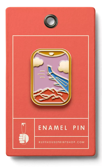 AIRPLANE VIEWS ENAMEL PIN