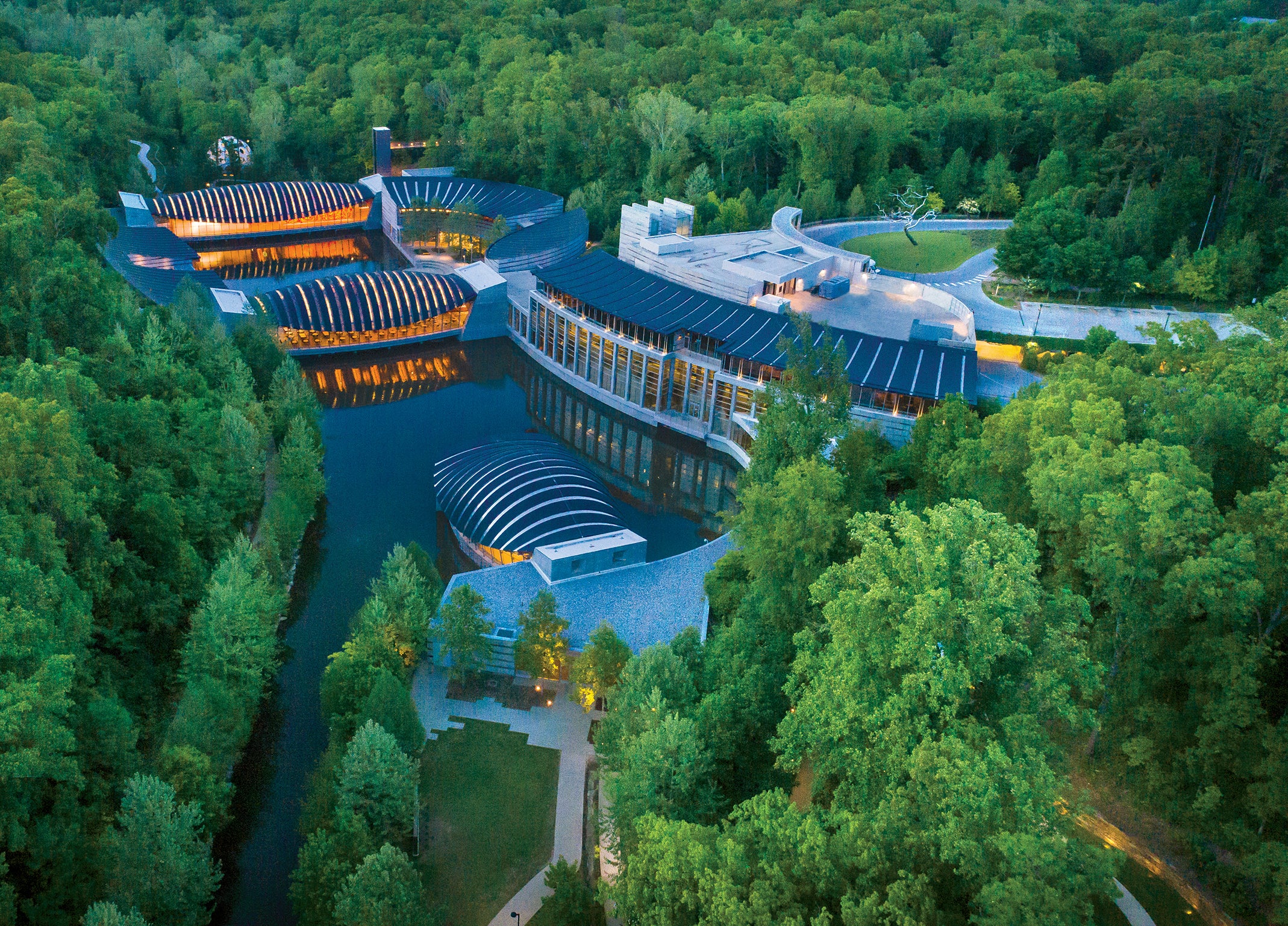 CRYSTAL BRIDGES AERIAL VIEW POSTCARD