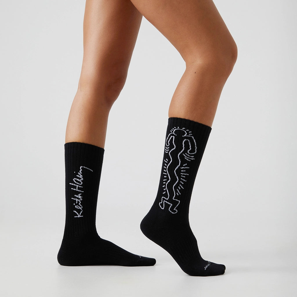 KEITH HARING DANCER ATHLETIC SOCKS
