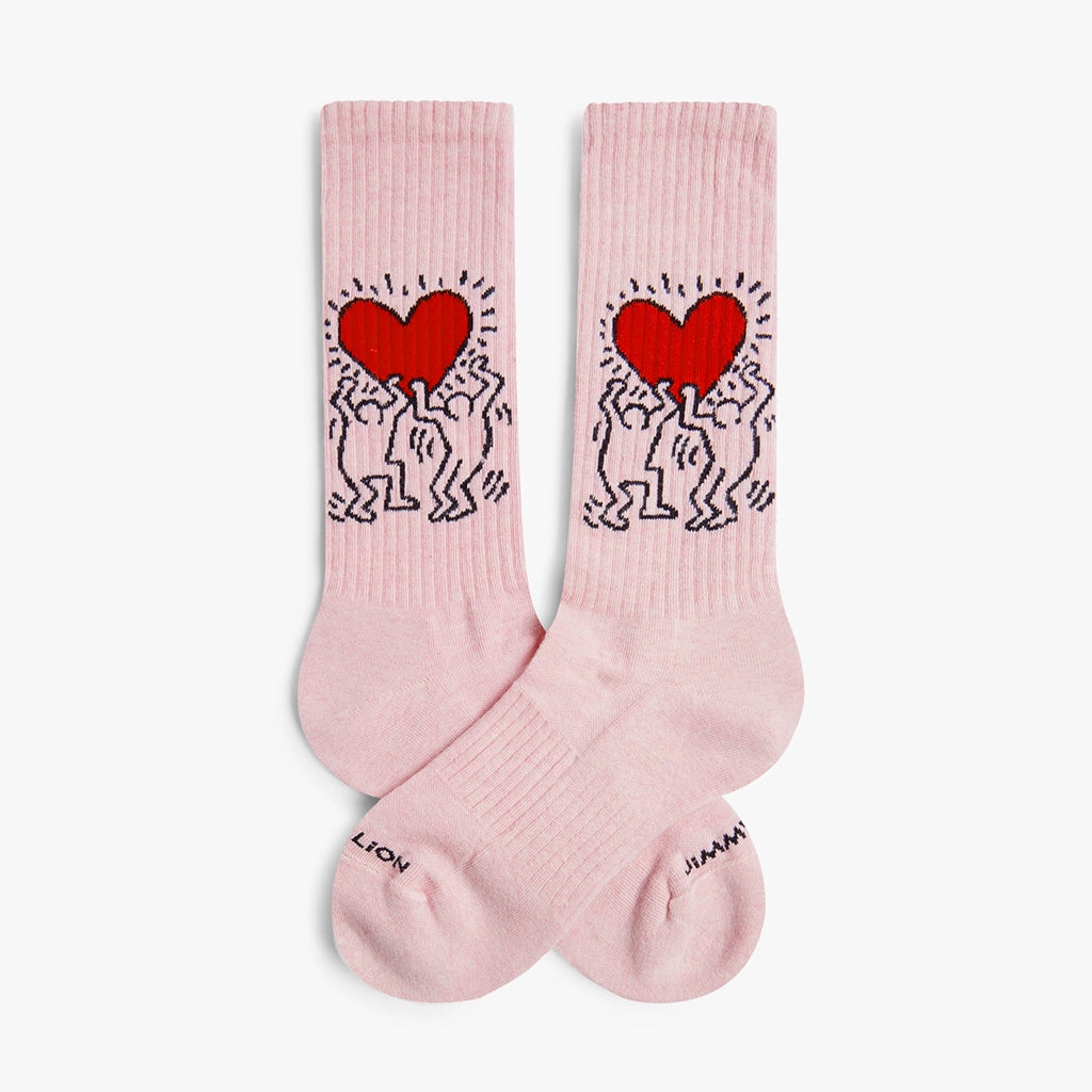 KEITH HARING HEART ATHLETIC SOCKS