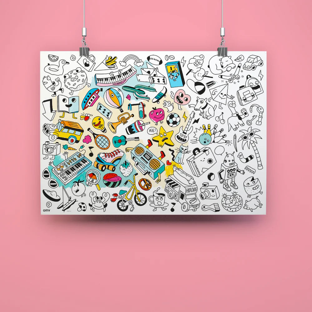 GIANT COLORING POSTER- BABY POP ART