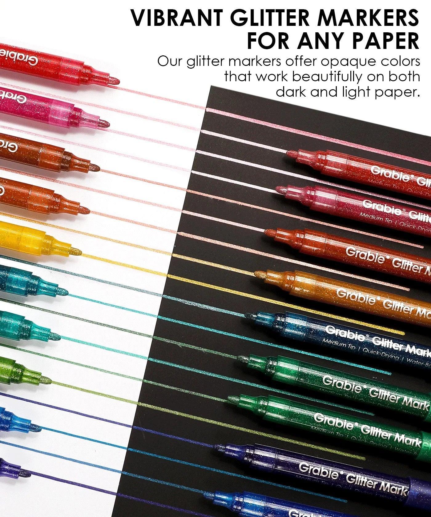 IRIDESCENT GLITTER ACRYLIC PAINT MARKER (SET OF 24)
