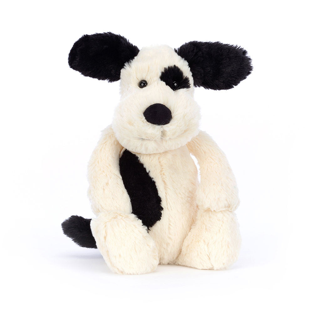 BASHFUL BLACK AND CREAM PUPPY (MEDIUM)