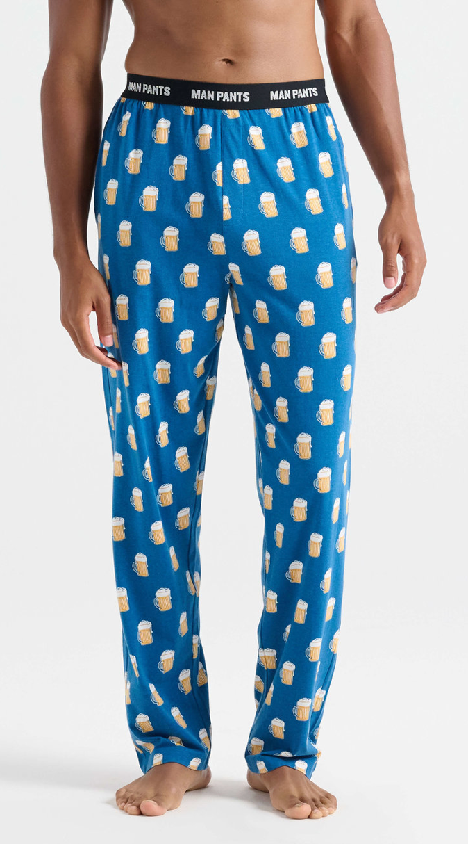 BEER MUGS MAN PANTS BLUE