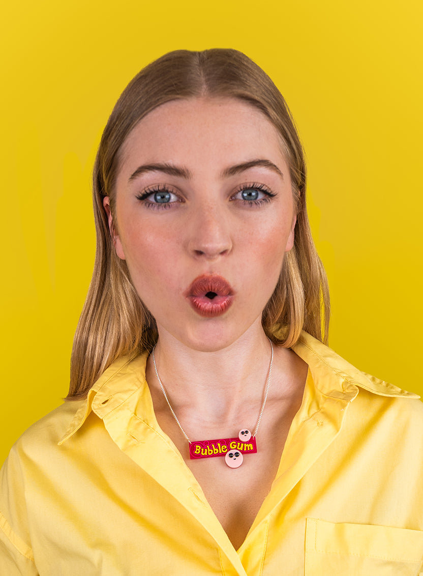 BUBBLE GUM WRAPPER NECKLACE