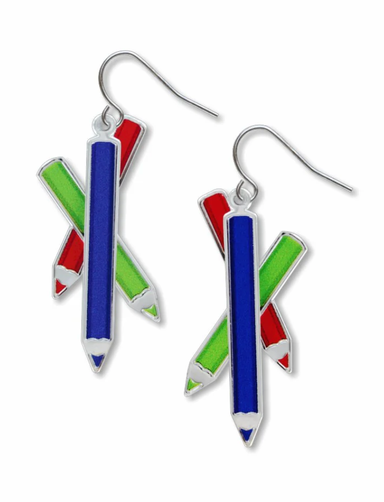 COLORED PENCIL EARRINGS