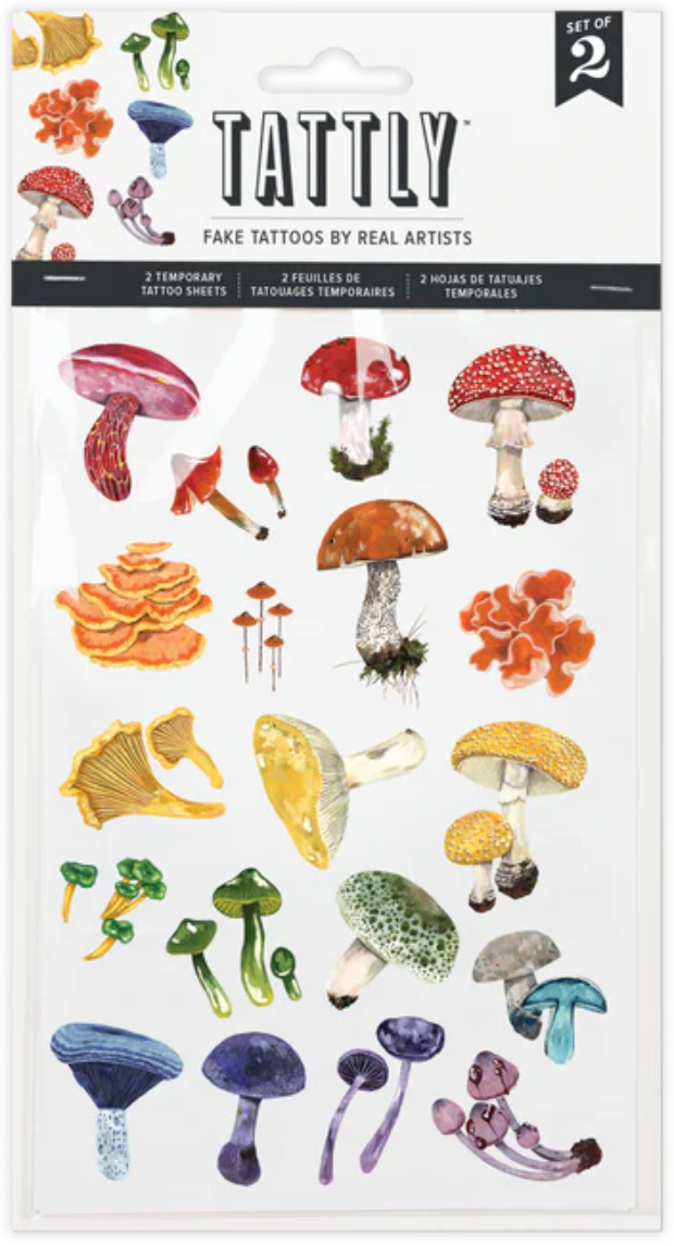 COLORFUL MUSHROOMS SHEET TATTOO