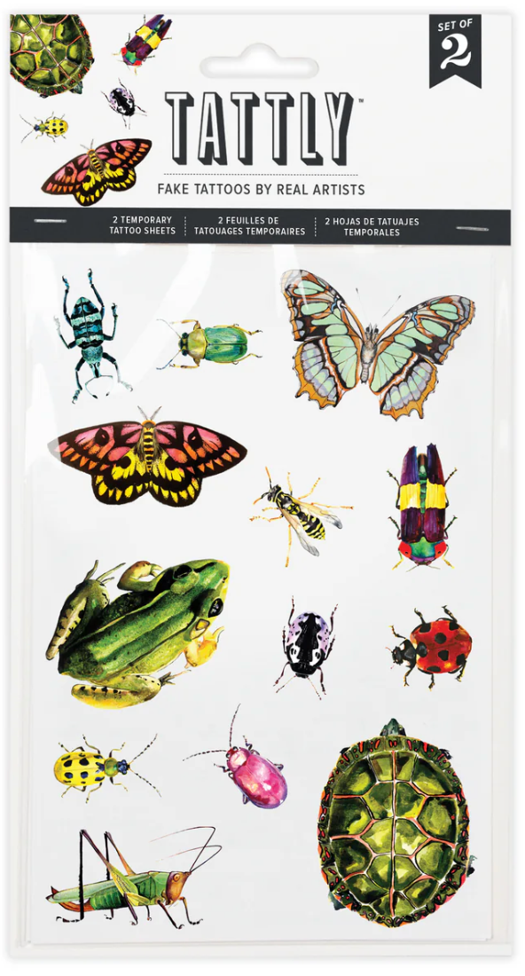 CRITTERS ON THE MOVE SHEET TATTOO