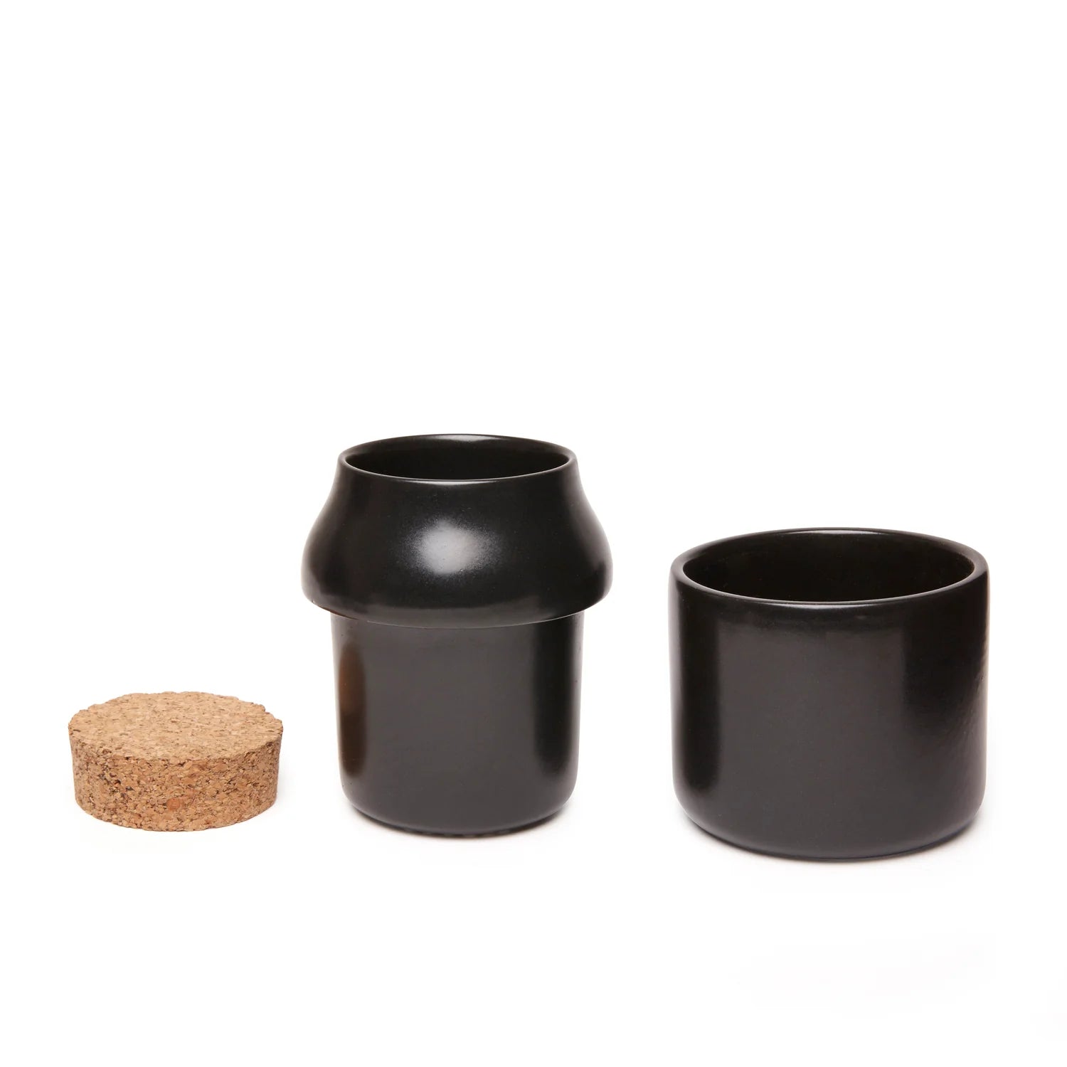 HERB GRINDER + JAR SMALL BLACK