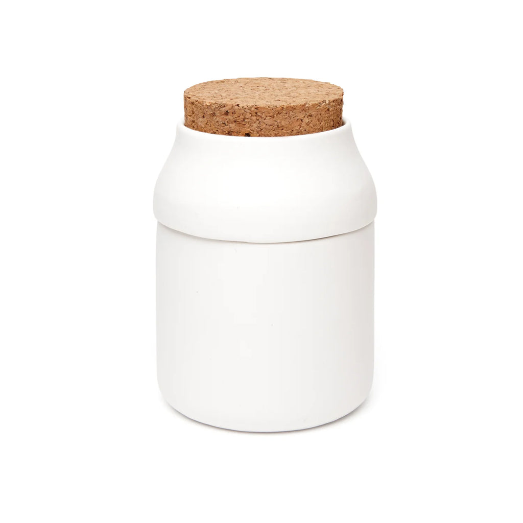 HERB GRINDER + LARGE WHITE JAR