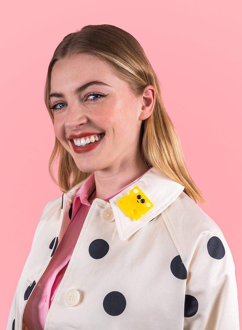 CHEESE SLICE BROOCH