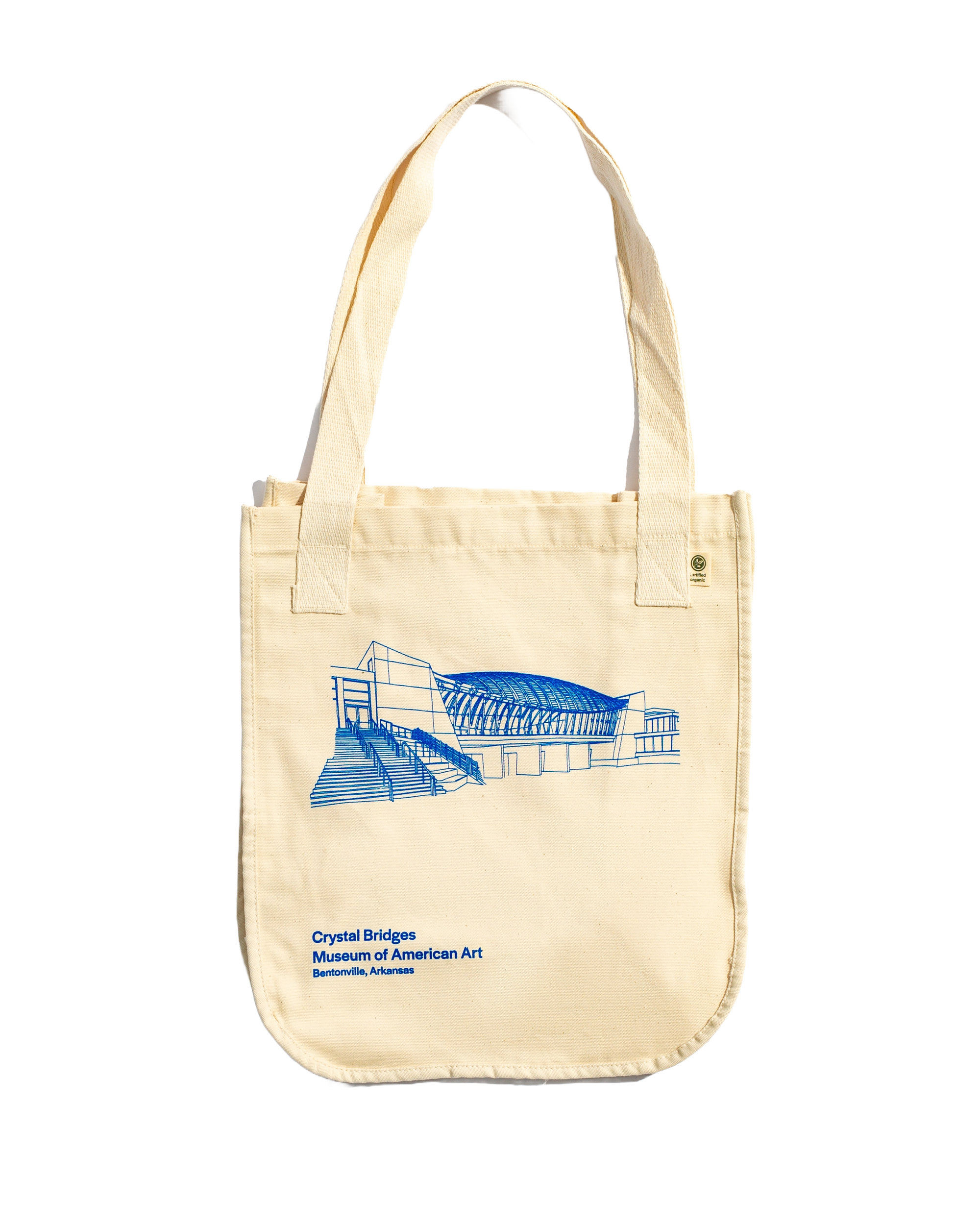 CRYSTAL BRIDGES LINE DRAWING TOTE