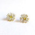 18K GOLD DAISY ENAMEL EARRINGS