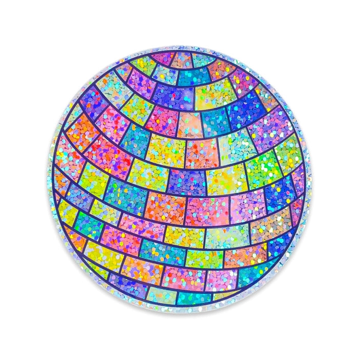 GLITTER DISCO BALL STICKER