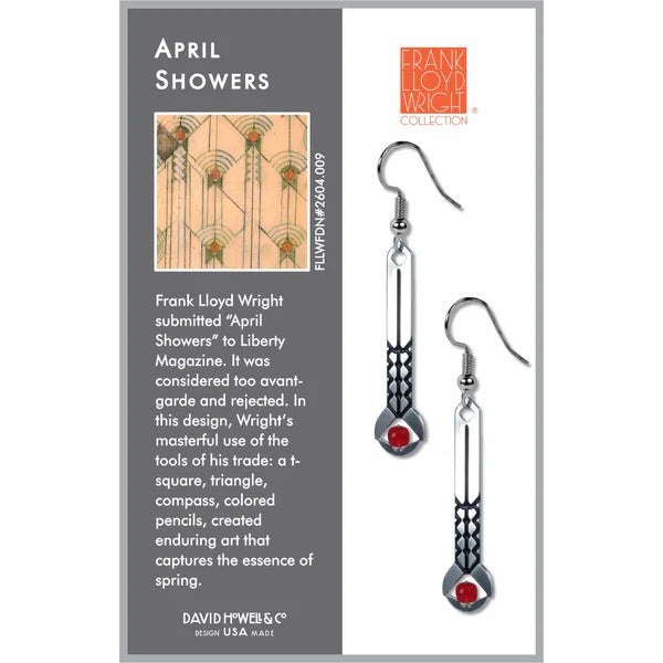 FRANK LLOYD WRIGHT APRIL SHOWERS EARRINGS
