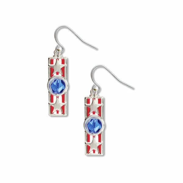 STARS AND STRIPES FLAG EARRINGS