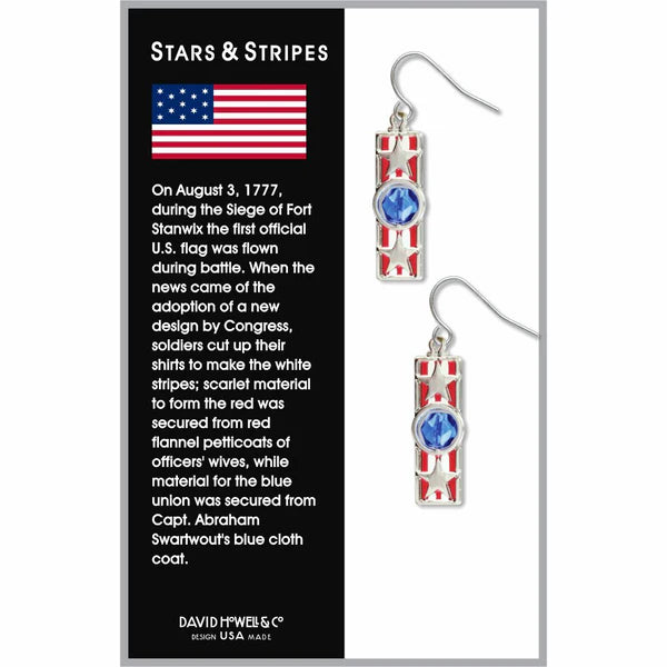 STARS AND STRIPES FLAG EARRINGS