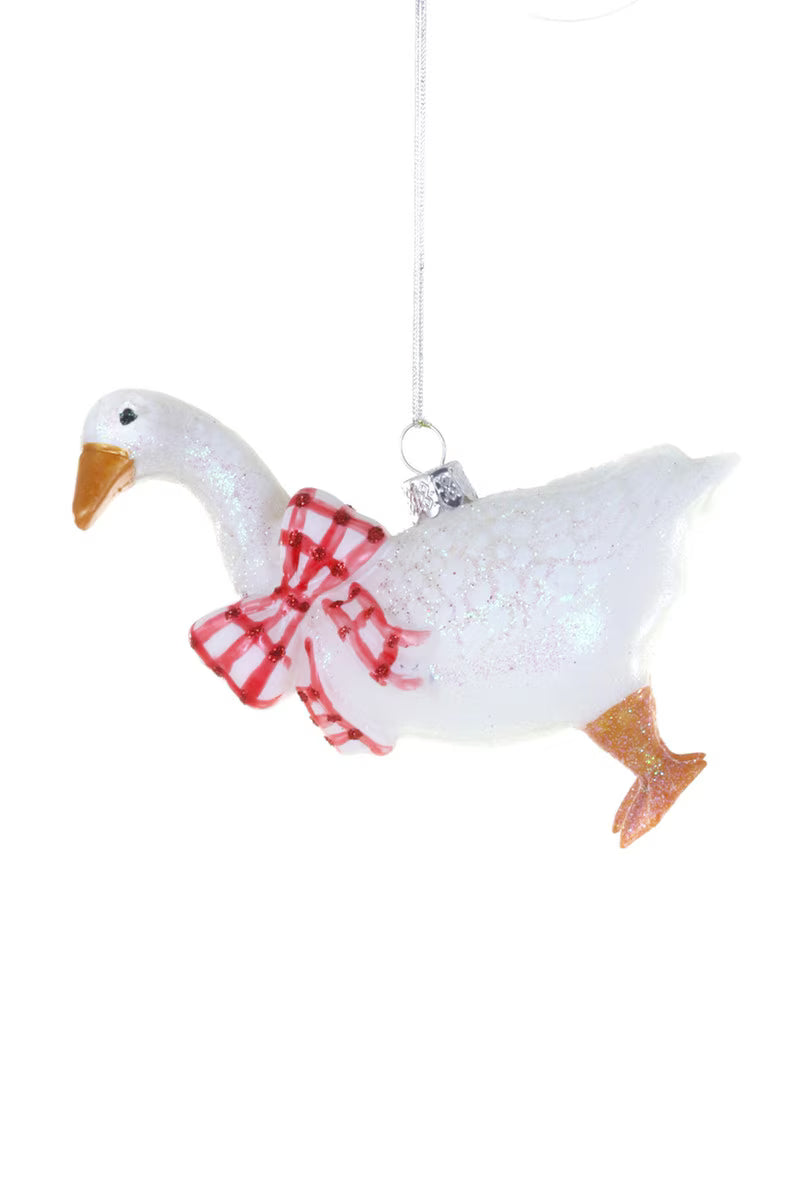 COUNTRY COTTAGE GOOSE ORNAMENT