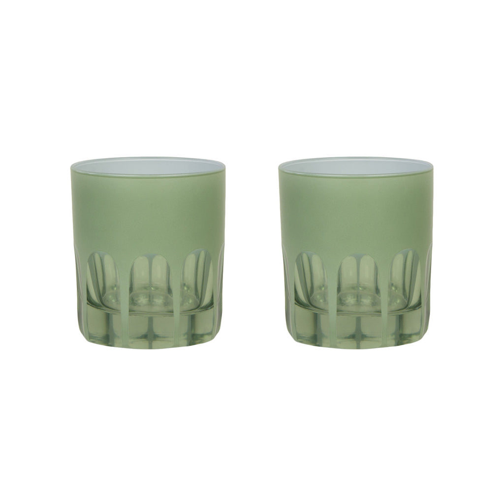 RIALTO GLASS OLD FASHION PALE SAGE