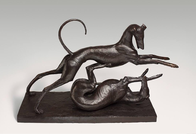 GREYHOUNDS POSTCARD
