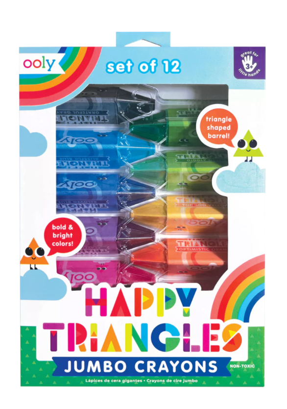 HAPPY TRIANGLES JUMBO CRAYONS